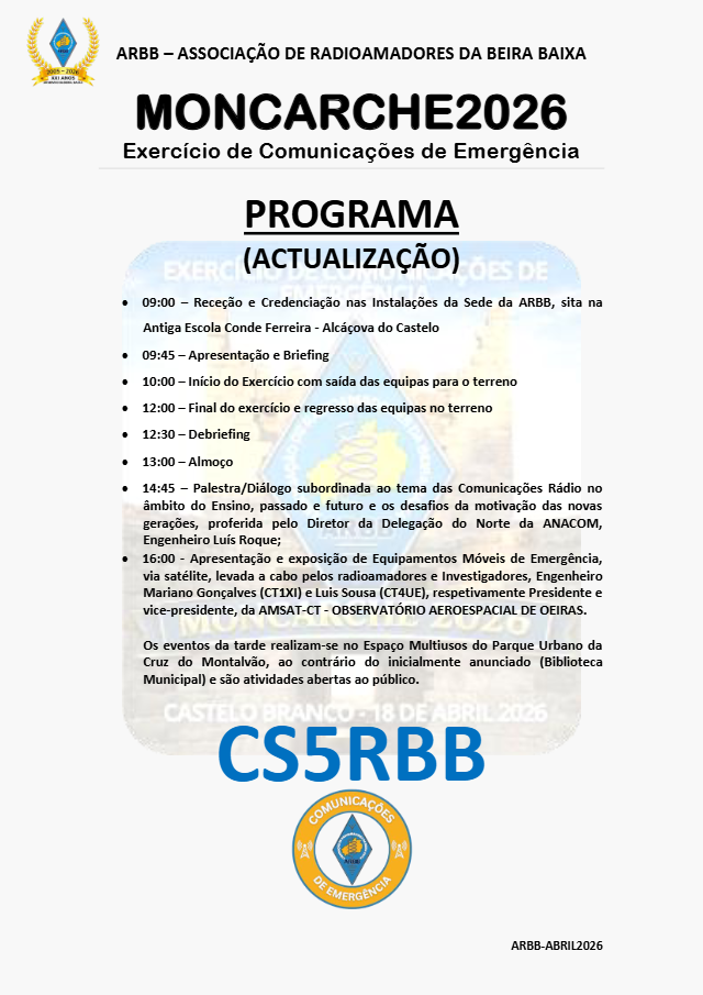 MONCARCHE 2026 - 18 de abril - Castelo Branco